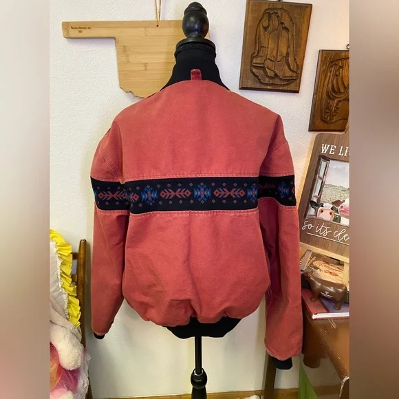 Rare VTG 90s Carhartt Santa Fe JR0456 Southwest Aztec Navajo ‘Clay’ Jacket XL - Picture 4 of 16